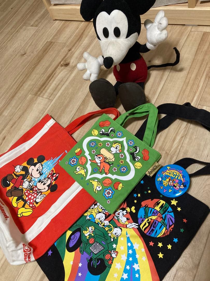 昭和レトロ　アンティーク　ミッキーマウス　ディズニーランド復刻トートバック