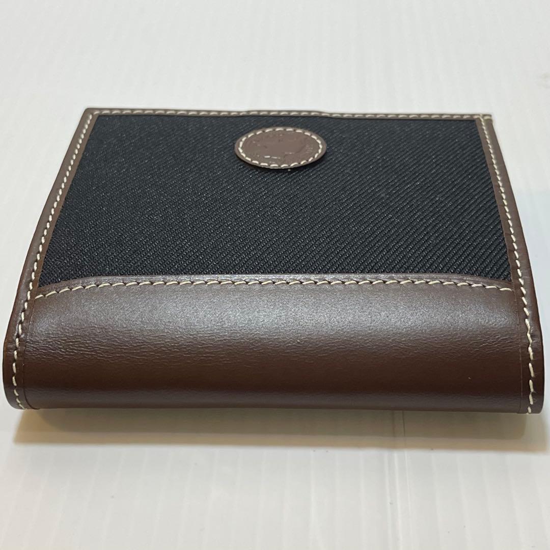 新品未使用【ハンティングワールド】折り財布 レザーキャンバス BOX型小銭入れ