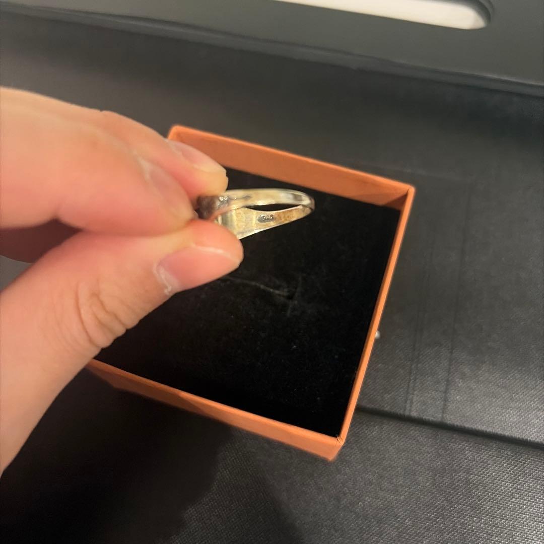 卍　リング　指輪　シルバー925 スワスティカ模様リング　約18号