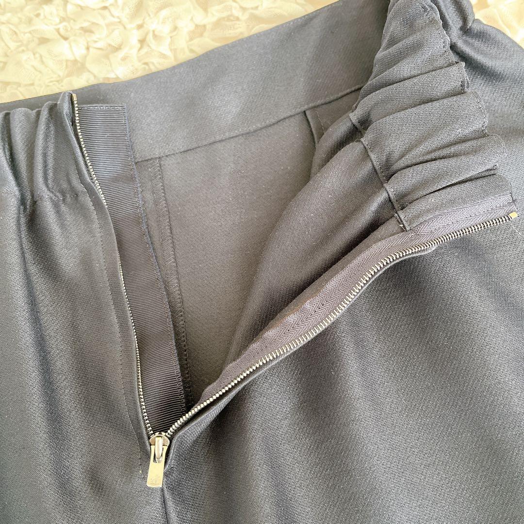 新品未使用 タグ付 ebure クリアダブルクロス トラペーズスカート ロング