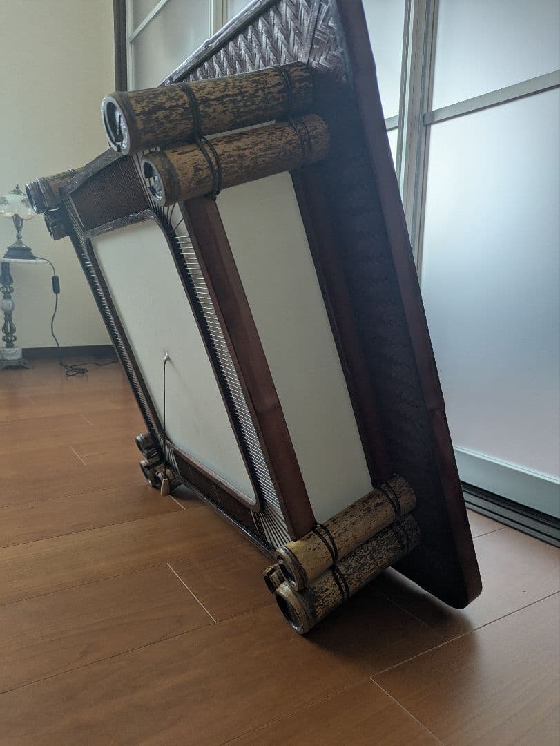 【昭和レトロ】竹製吊り下げ式照明器具　蛍光灯