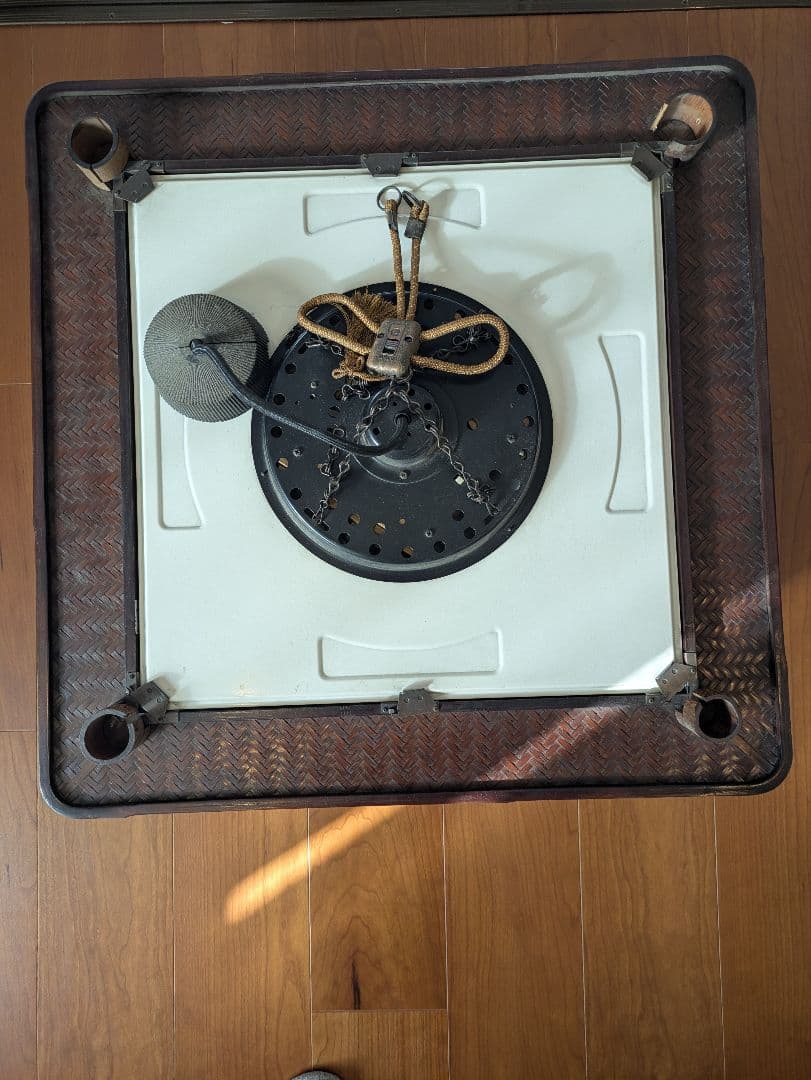 【昭和レトロ】竹製吊り下げ式照明器具　蛍光灯