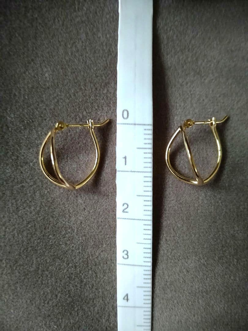 週末セール！agete アガット両耳フープピアス 10K☆2017年イヤードレス