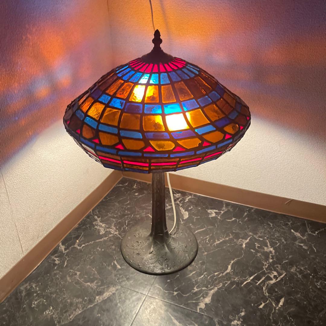 アンティーク　ステンドグラスランプ ハンドメイド