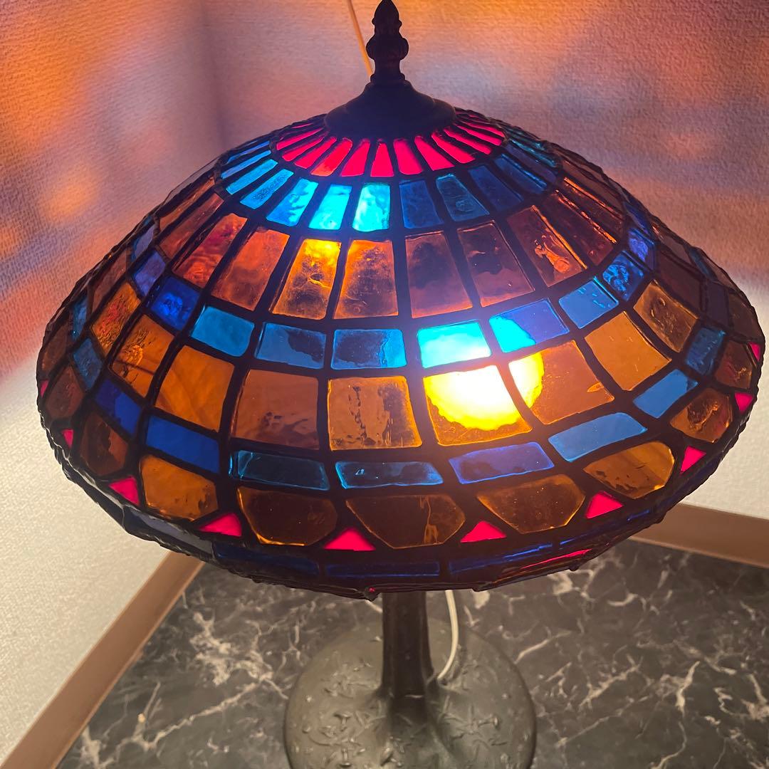 アンティーク　ステンドグラスランプ ハンドメイド