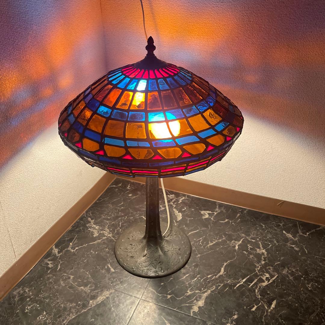 アンティーク　ステンドグラスランプ ハンドメイド