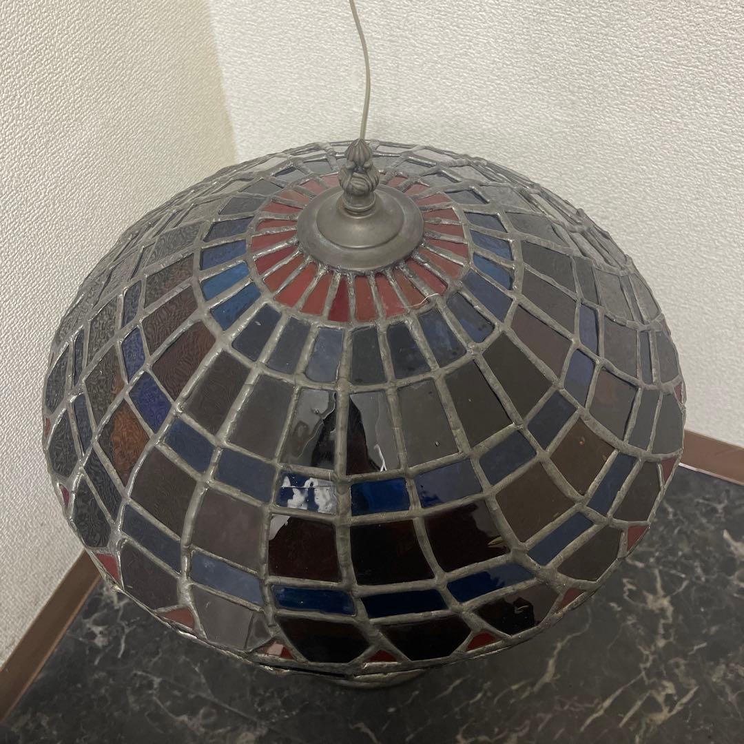 アンティーク　ステンドグラスランプ ハンドメイド