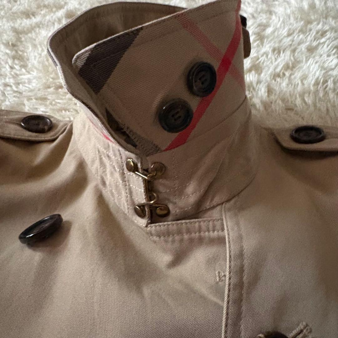 バーバリー トレンチコート ケンジントン ベルト メガチェック UK4 Sサイズ