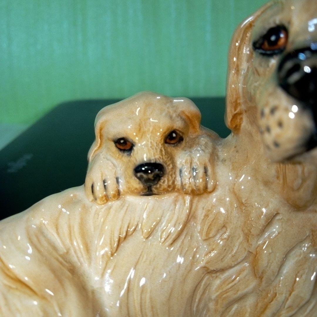 ロイヤルドルトン　 　イギリス製　犬の親子　置物