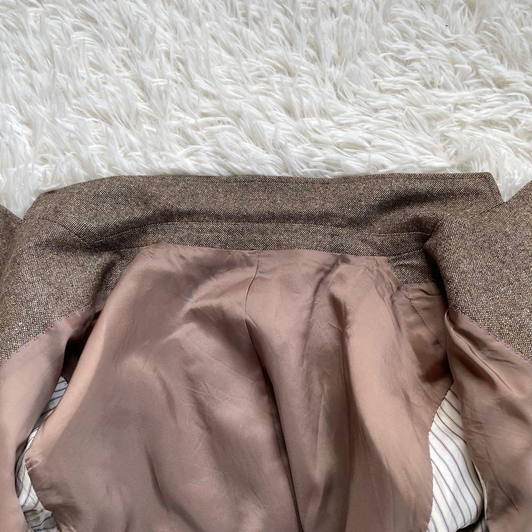 大きいサイズNEWYORKERニューヨーカー ライトブラウンパンツスーツ上下