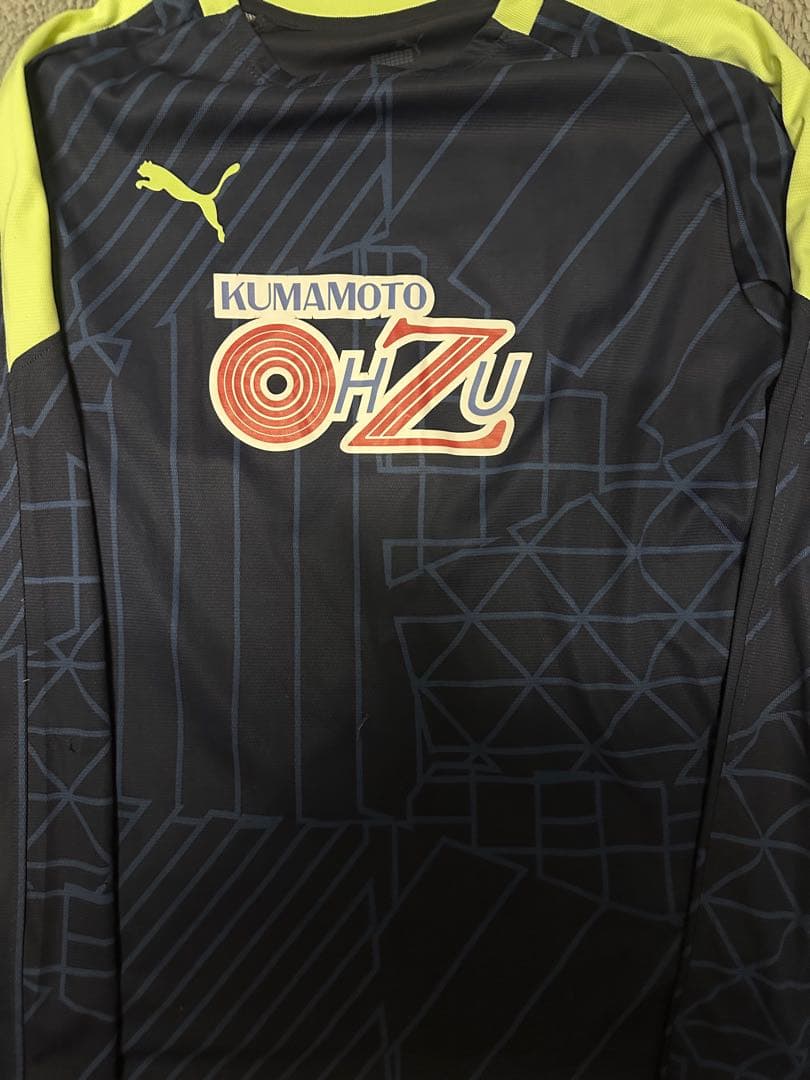 PUMA KUMAMOTO OHZU シャツ ネイビー/イエロー