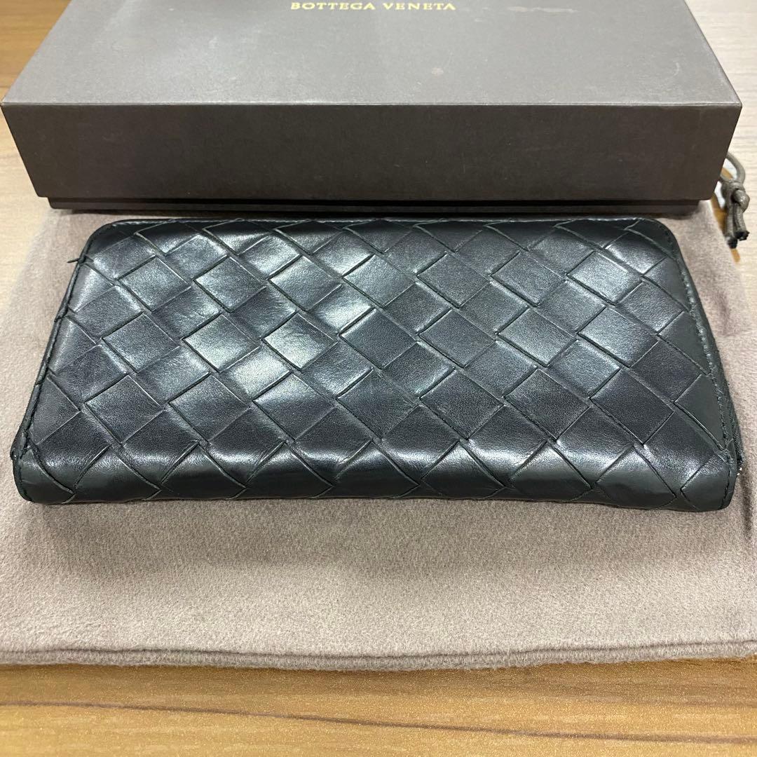 現行　ボッテガヴェネタ　財布　長財布　イントレチャート　ラウンドファスナー