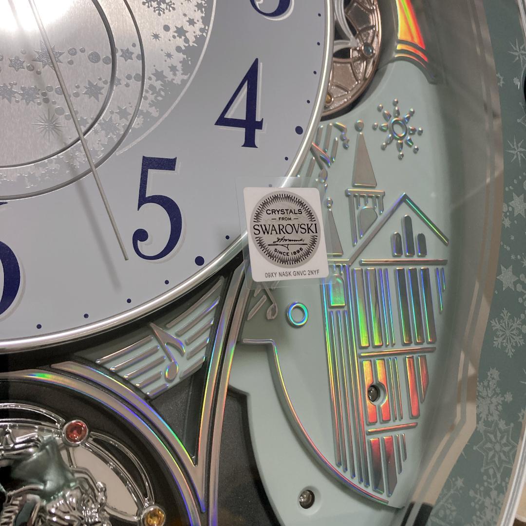 美品 リズム時計工業 Small World からくり時計 4MN537RH04