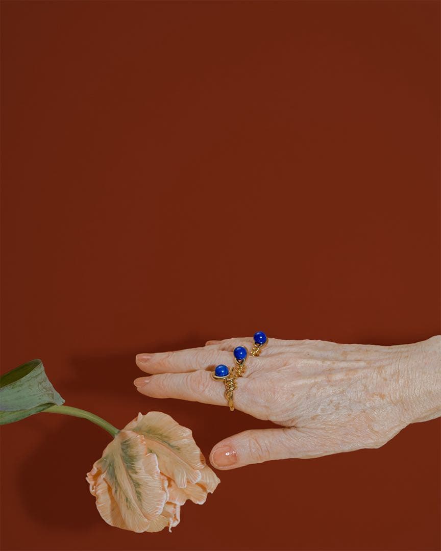 アクセサリー Fauvirame Kinomi Twist Ring lapis lazuli