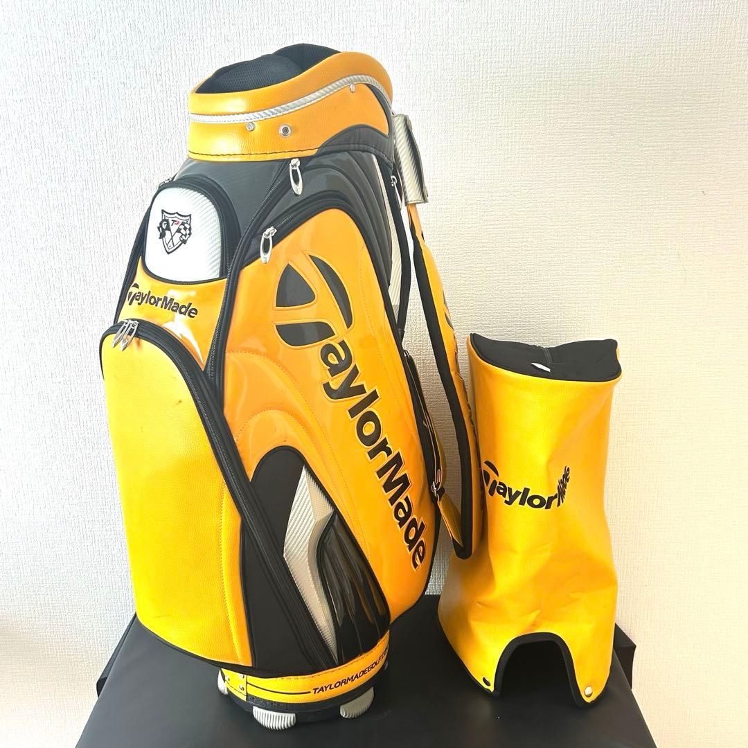 テーラーメイド キャディバッグ 黄×黒 フード付