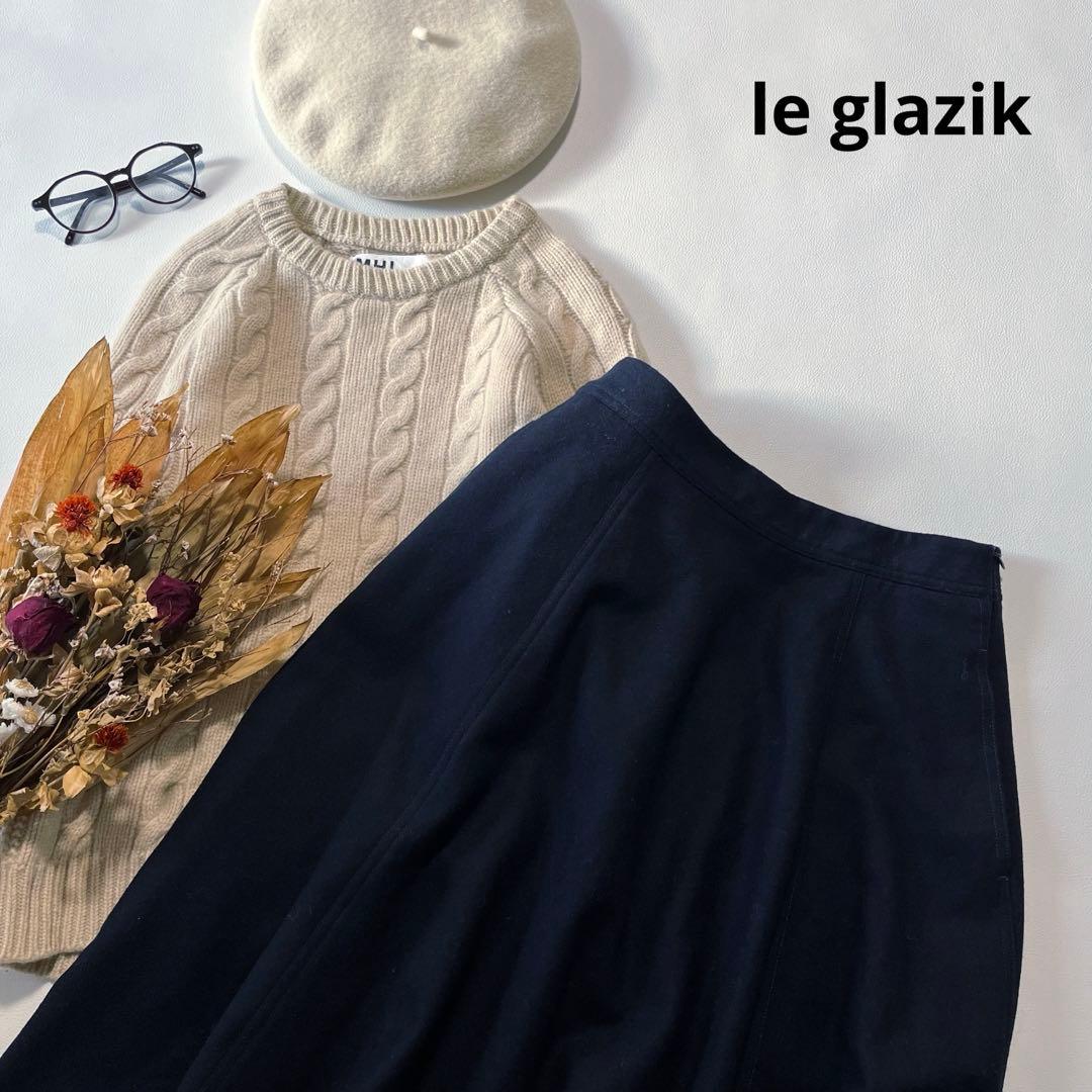 b1775＊新品 ルグラジック ウールブレンド フレアスカート bshop