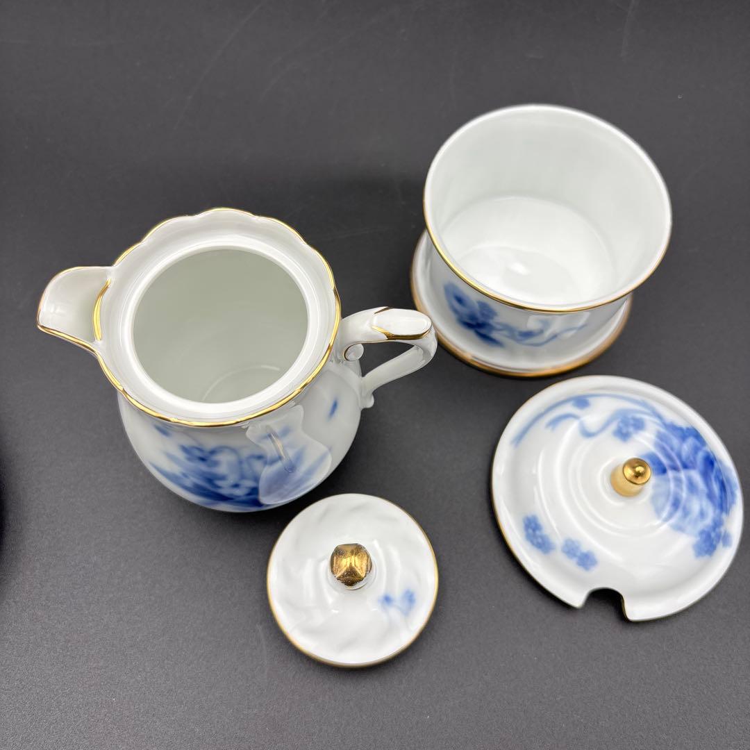 大倉陶園　ブルーローズ　食器11点 シュガーポット/ミルクポット/ケーキ皿