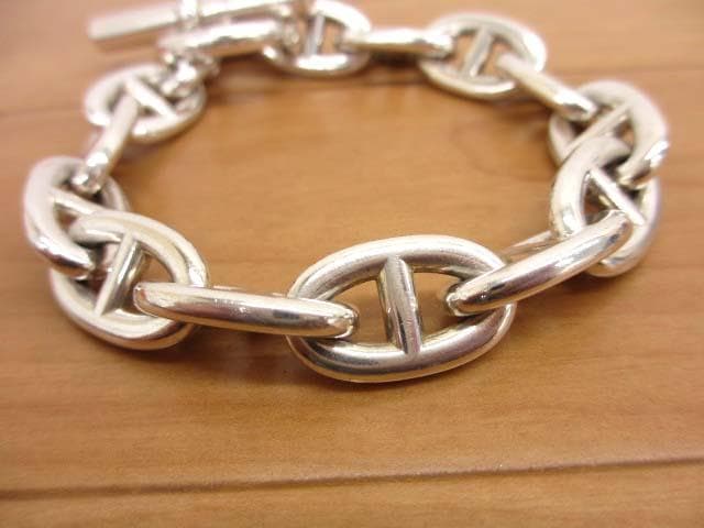 美品 エルメス HERMES シェーヌダンクル TGM 13コマ ブレスレット