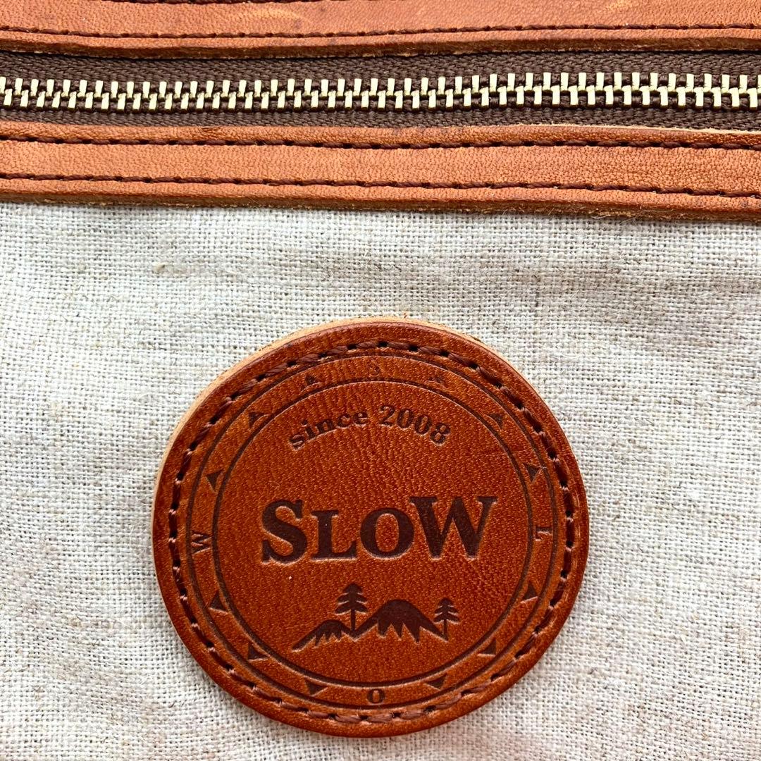 SLOW スロウ　トートバッグ　ビジネス　レザー　本革　肩掛け　大容量　ブラウン