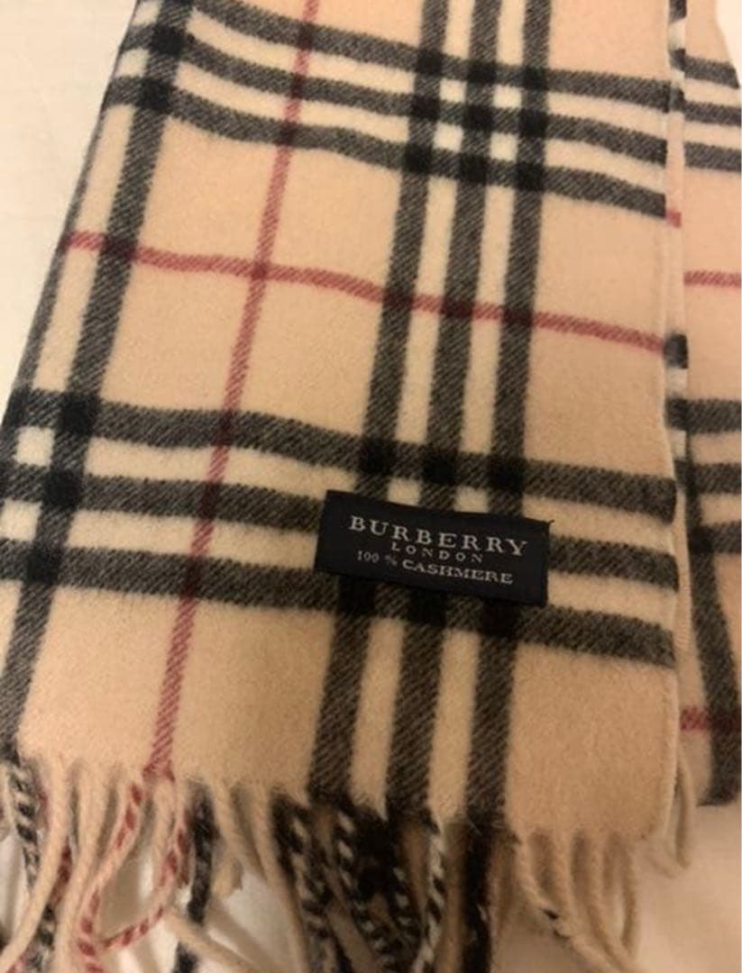 バーバリー マフラー チェック　カシミア