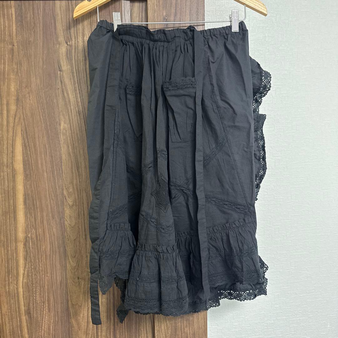 スカート crinklecrinklecrinkle rebuild apronskirt
