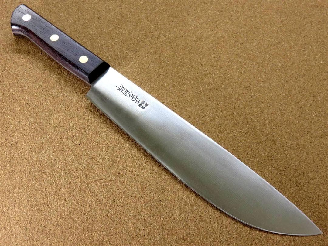 関の刃物 頭オトシ 235mm 正広別作 ハガネ 特殊包丁 肉解体 右利き 片刃