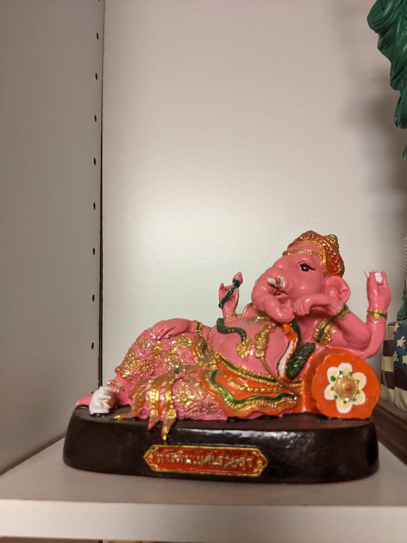 ピンクガネーシャ　置物　ガネーシャ　神様　ヒンドゥー教　海外土産　置物