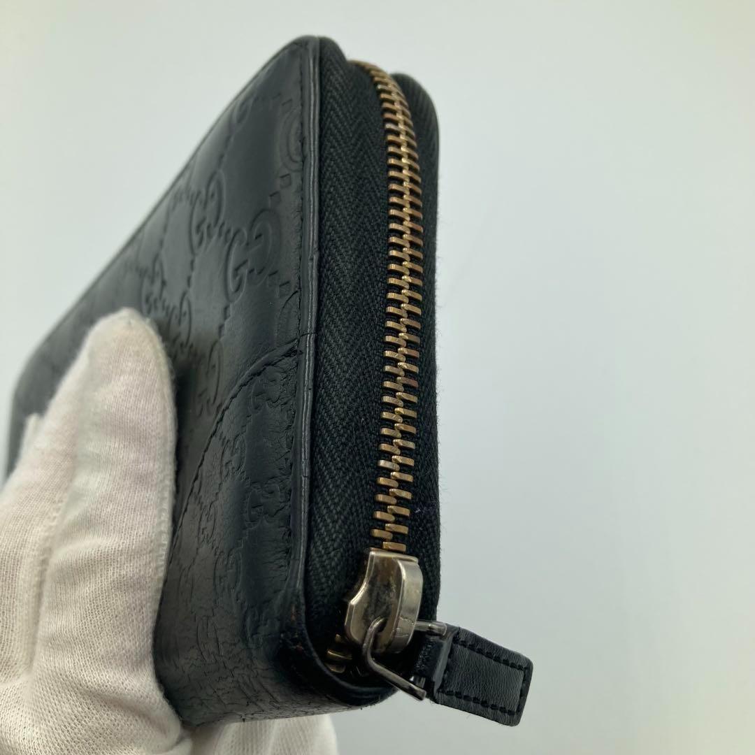 GUCCI グッチ　長財布　ラウンドファスナー　ブラック