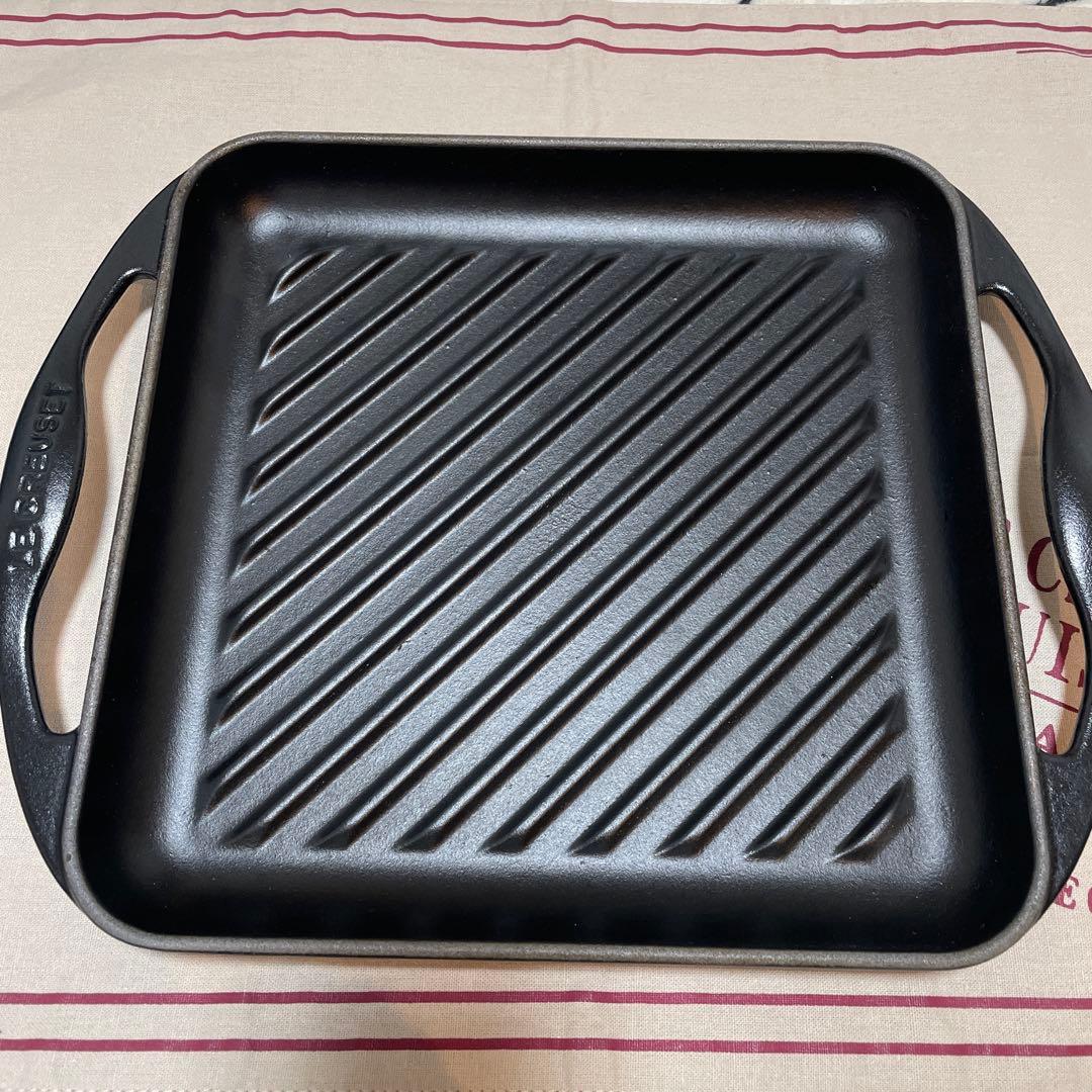 《美品》LE CREUSET スクエア グリルパン