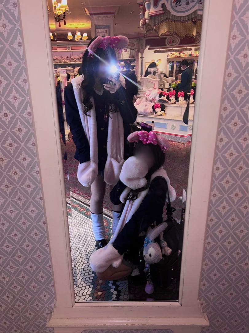 ピンクマフラーキャップ