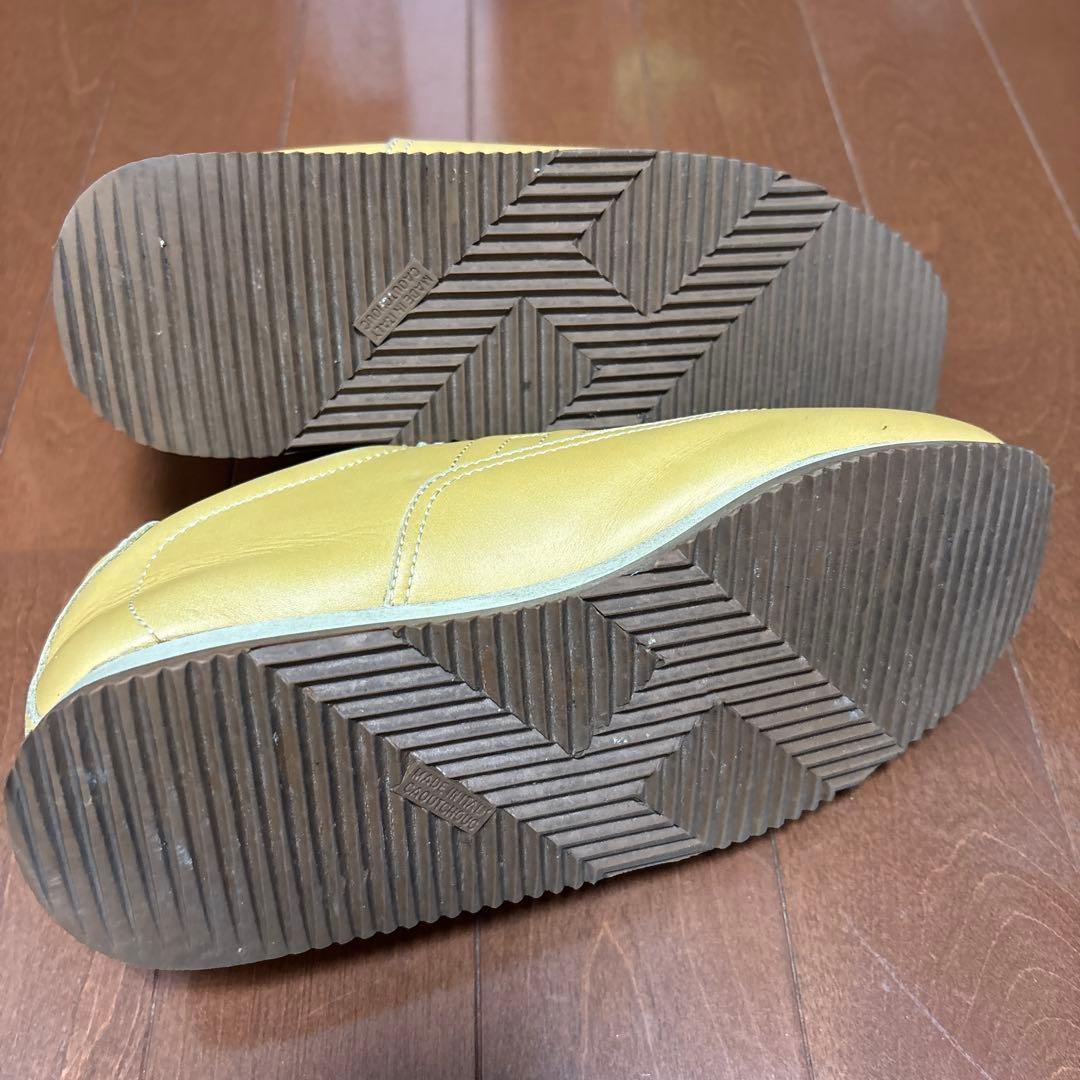 エルメス ベージュ レザースニーカー