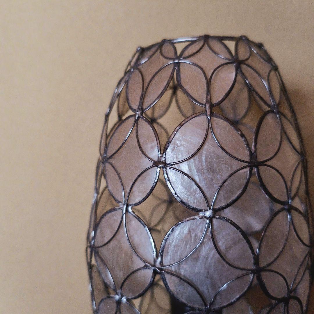 【ヴィンテージ】オーバル シェル テーブル ランプ 昭和 レトロ 古道具 照明