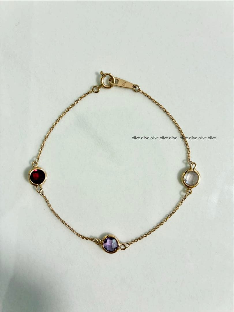 K18ブレスレット　パワーストーン