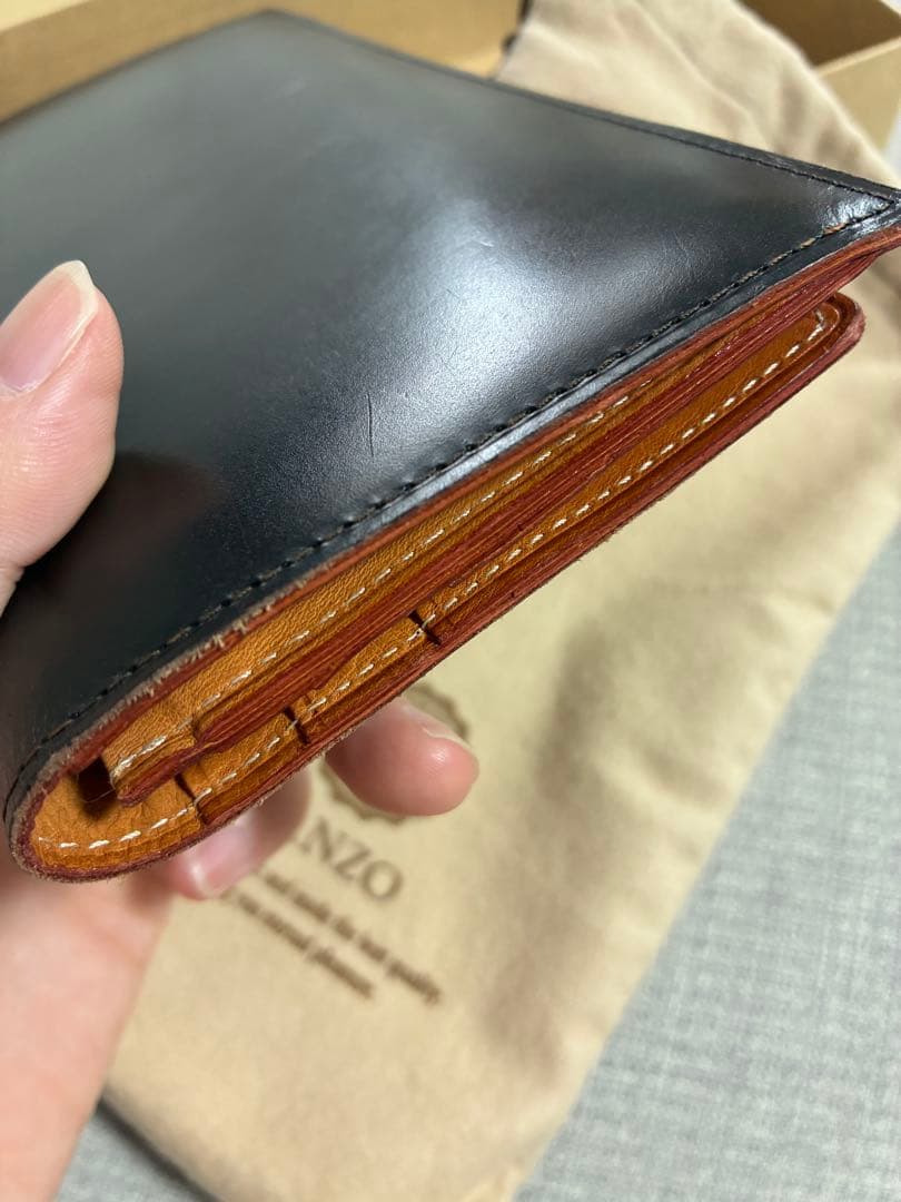 GANZO ガンゾ THIN BRIDLE シンブライドル　ファスナー長財布