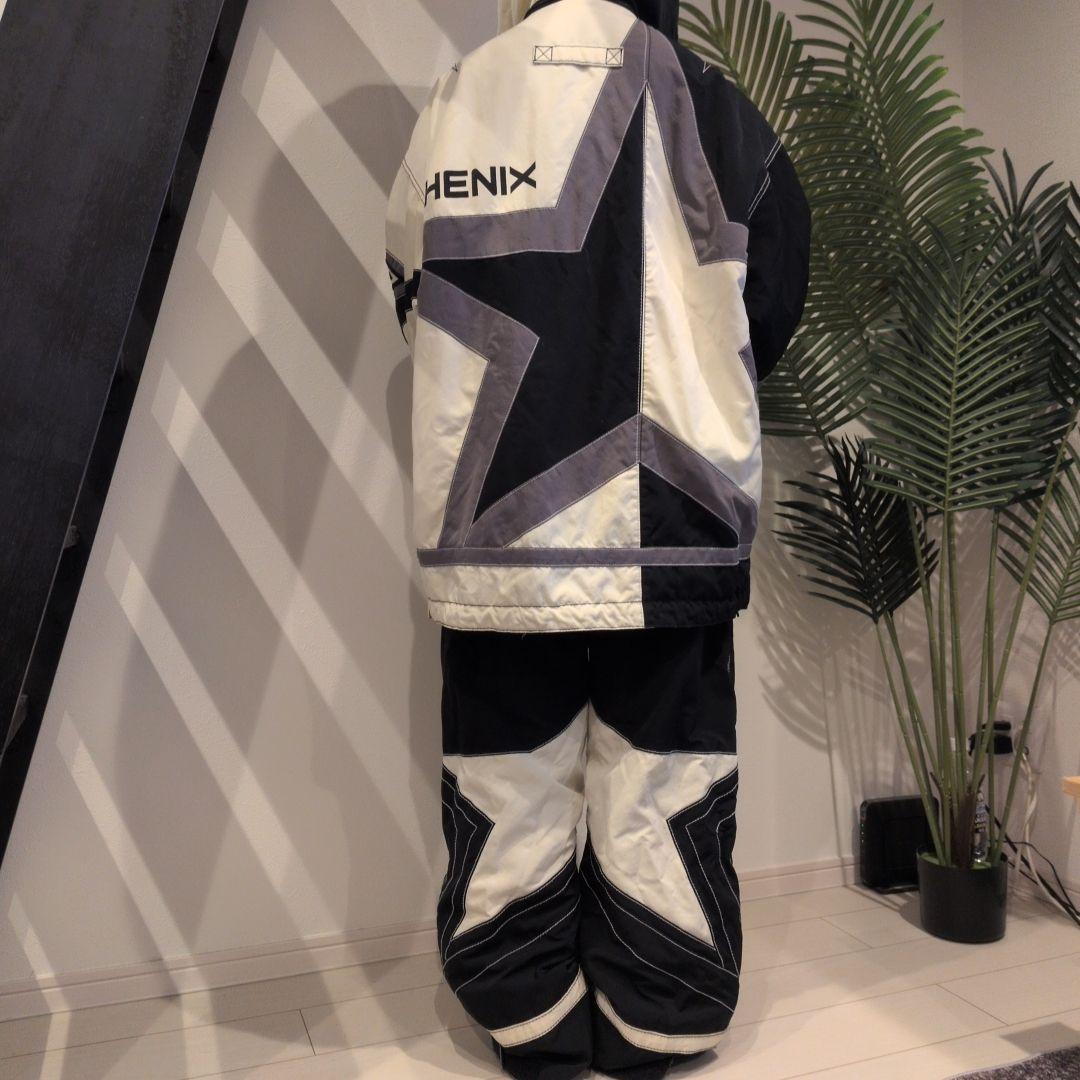 激シブ!!! PHENIX スノボ スキー ビブパンツ上下セット 星型総柄