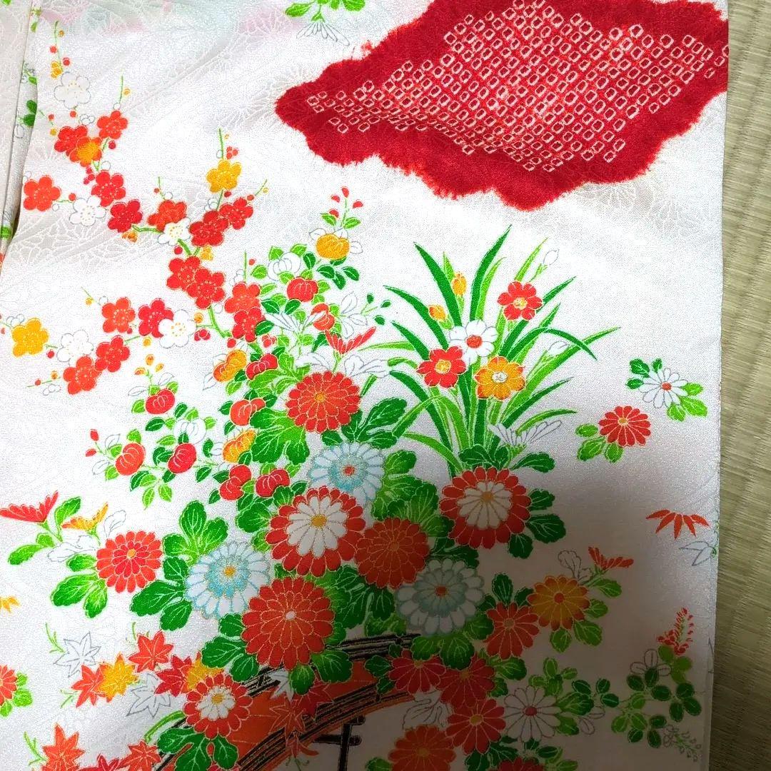 いおつむちゃんさん美品最高級品手描友禅綸子京呉服七五三着物長襦袢小物セット