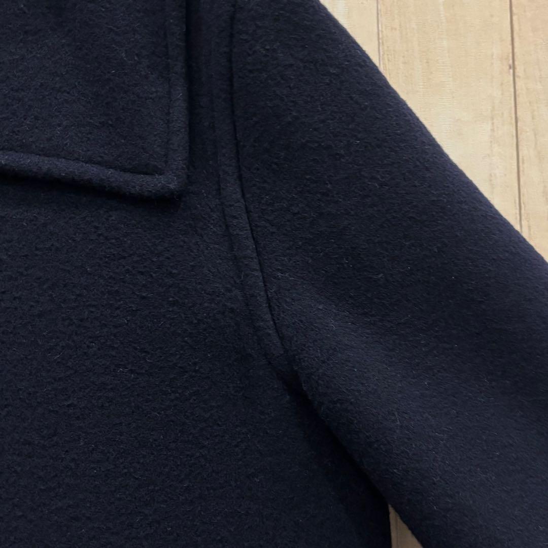 [美品　英国製] バーバリー　ノバチェック　ロング丈　ダッフルコート　ネイビー