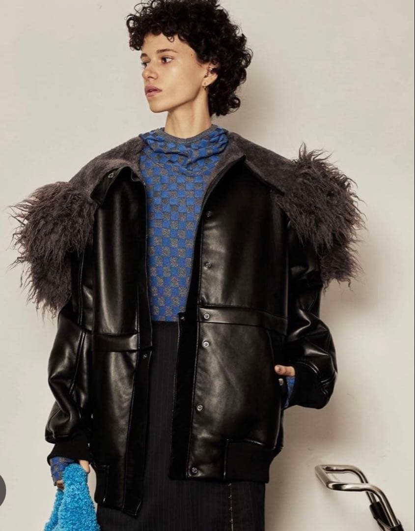 メゾンスペシャル　フェイクレザージャケット