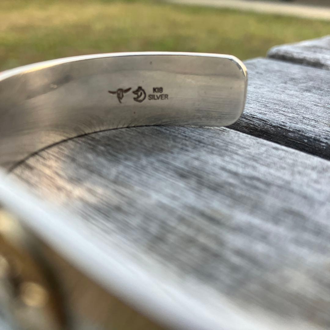TADY&KING SV925 K18 平打ちバングルGPロングホーン