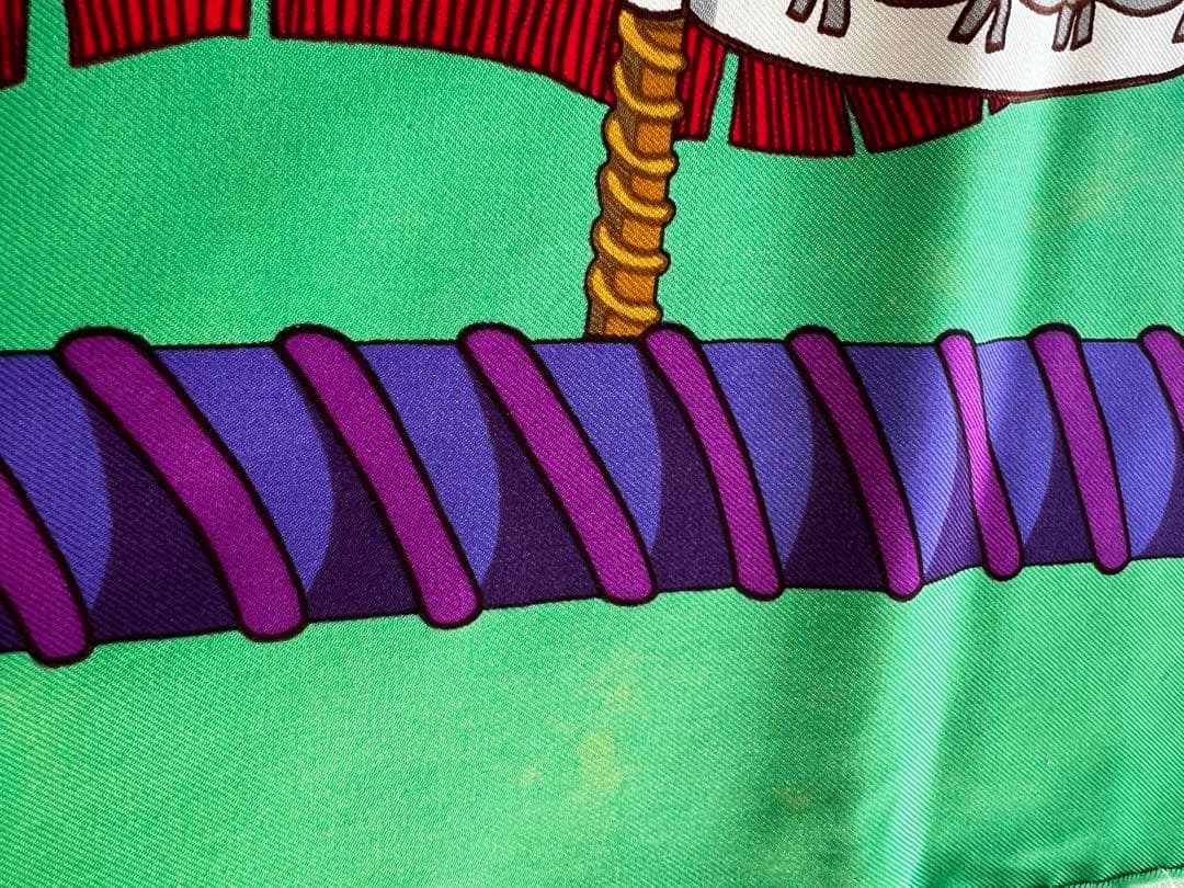 HERMÈS カラフル スカーフ 約90cm