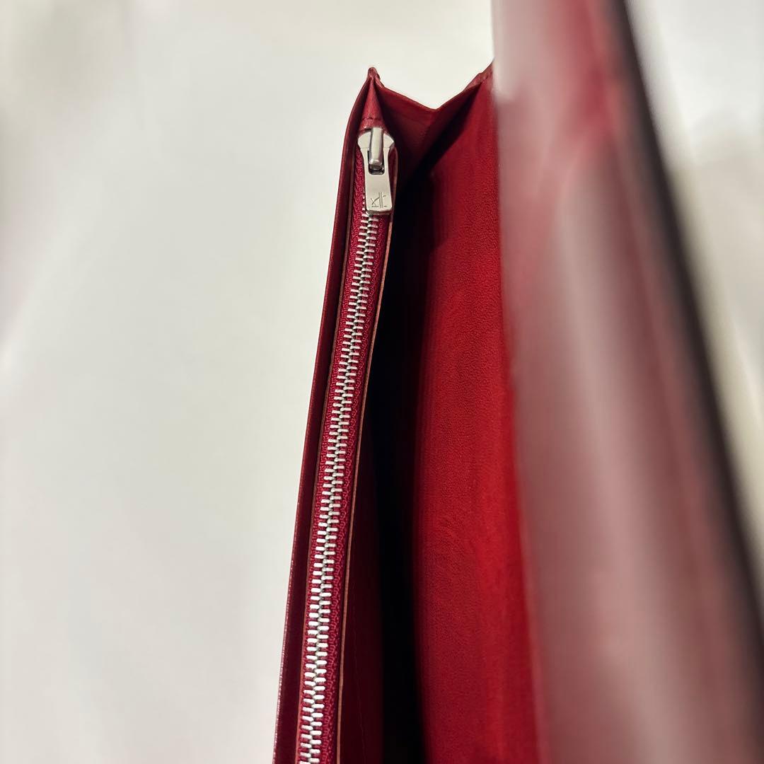 cypris 日本製 レザー 長財布 黒 赤