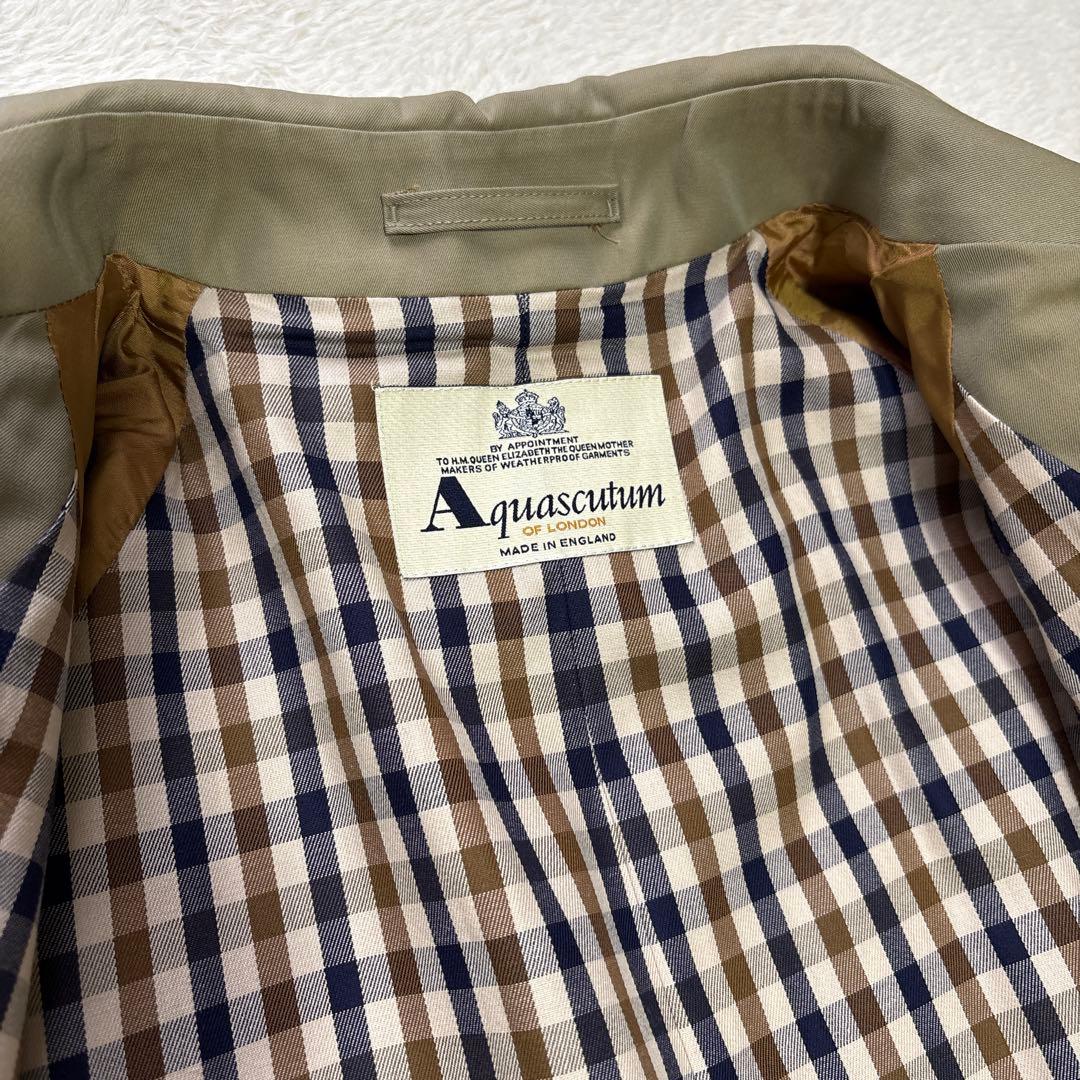 【極美品✨】Aquascutum メンズ　トレンチコート　玉虫色　イングランド