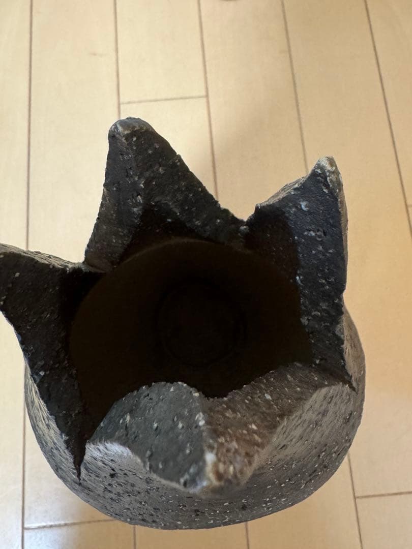 備前焼　花入 窯変 (専用箱ありません)