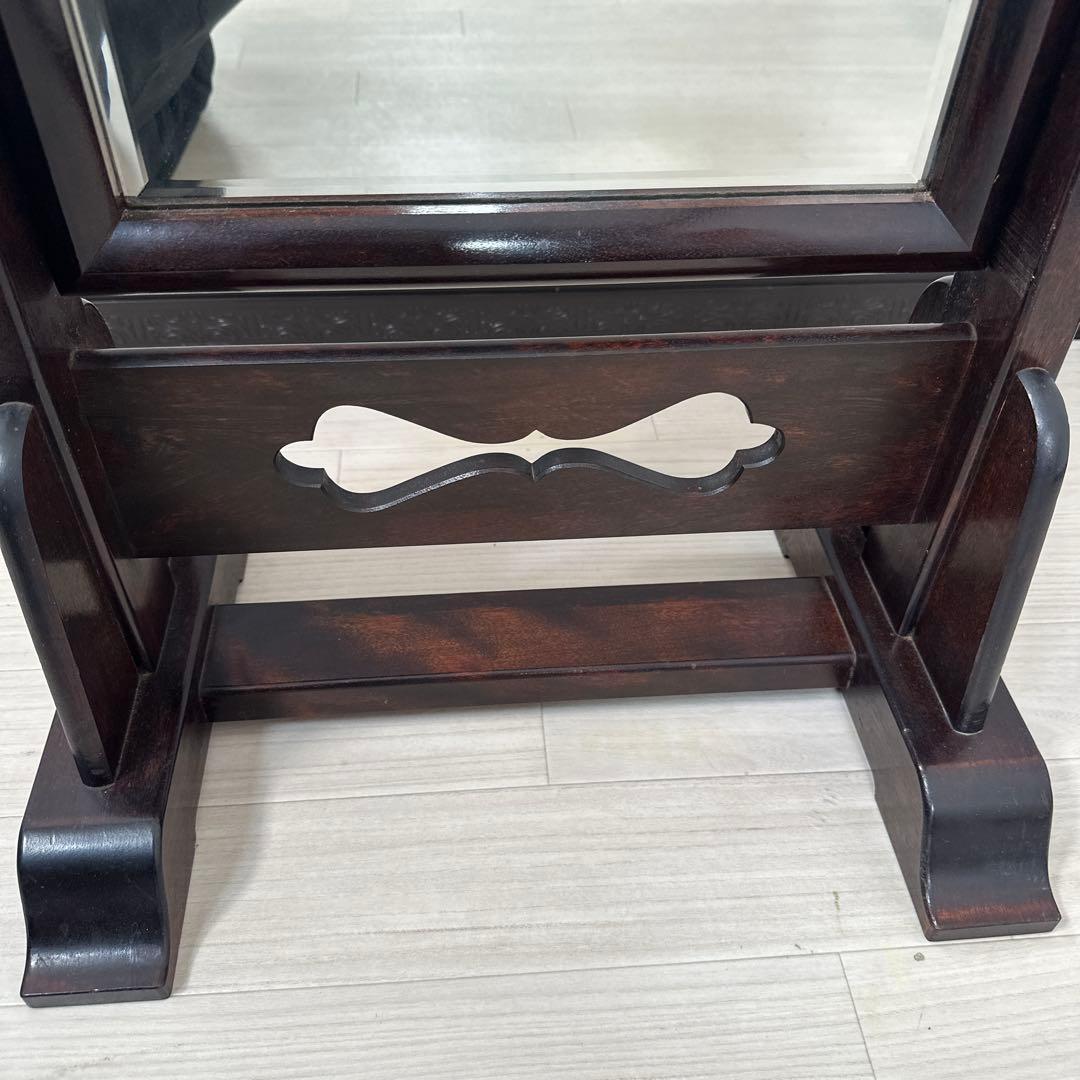 松本民芸 スタンドミラー 鏡 姿見 全身鏡 樺材 無垢材 和家具 i1※