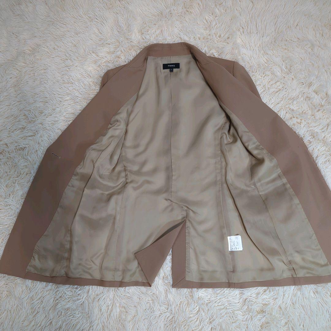 美品 Theory キャメルカラー パンツスーツ セットアップ Sサイズ