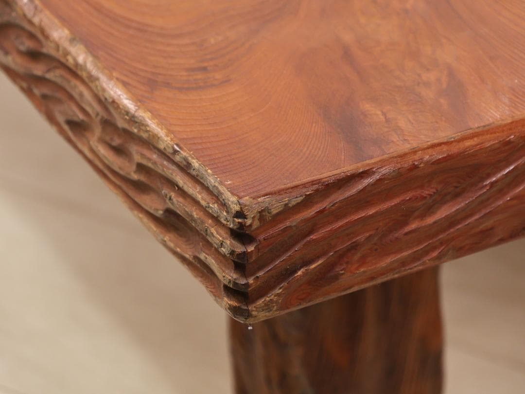 BK254　屋久杉　天然木　座卓テーブル　ローテーブル　天板厚5㎝　120ｘ82