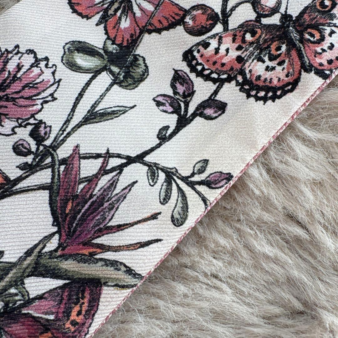 Christian Dior ディオール 花柄 ミッツァスカーフ リボンスカーフ