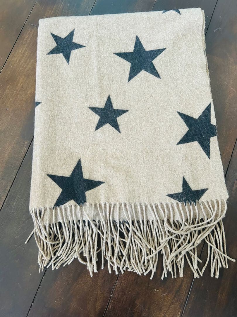 【極上カシミヤ100%】Style Deli リバーシブル 星柄　大判ストール