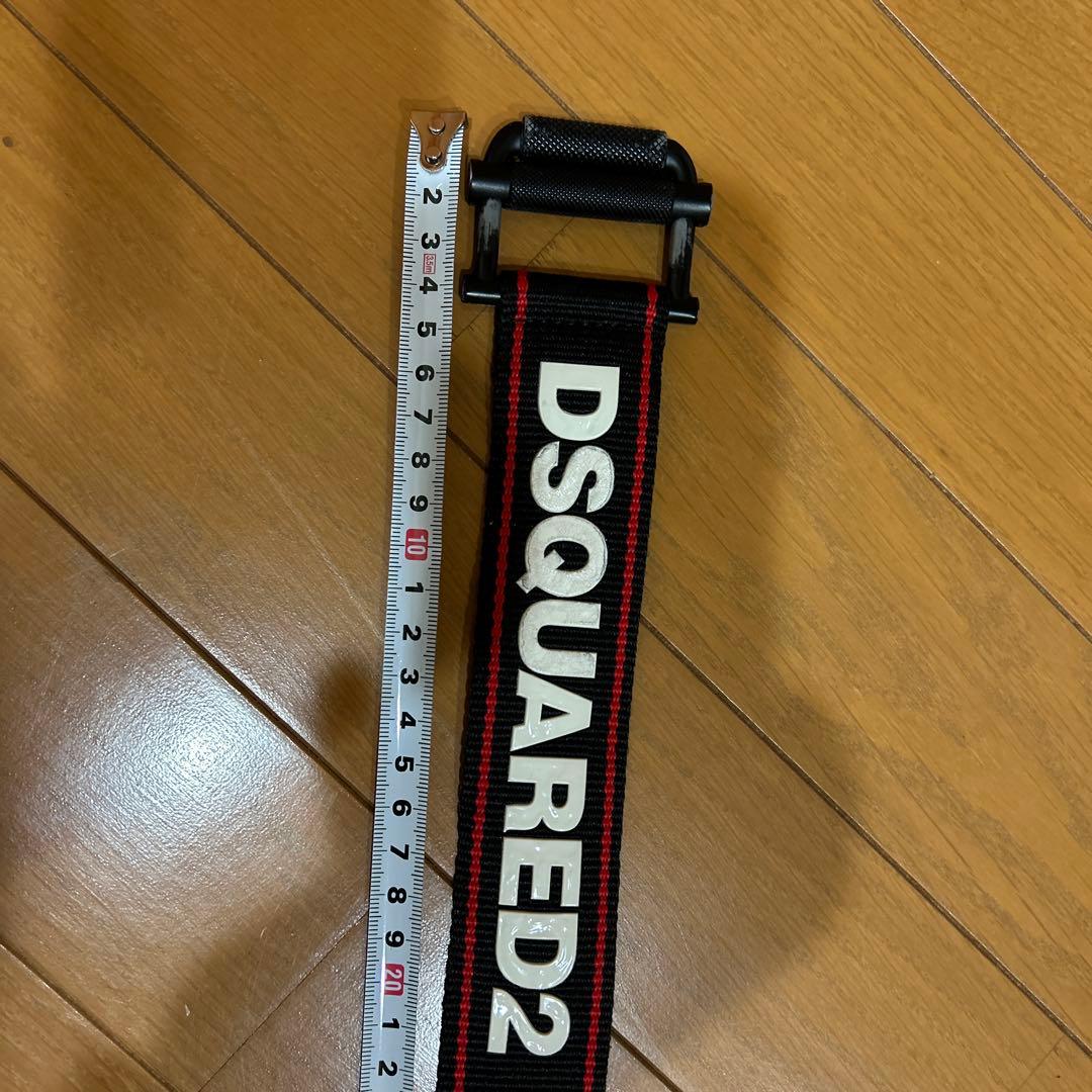 DSQUARED2 ブラック ベルト ロゴ入り