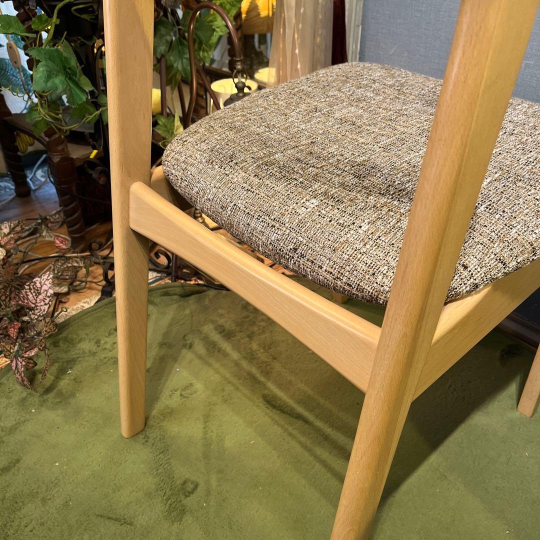 ２脚セット　軽量　ナチュラル　ブナ材　ブークレ　ダイニングチェア　モカブラウン